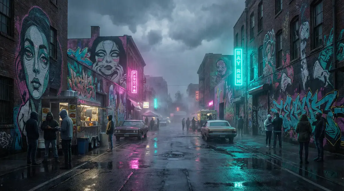 黄色游戏 - 雨夜壁画街